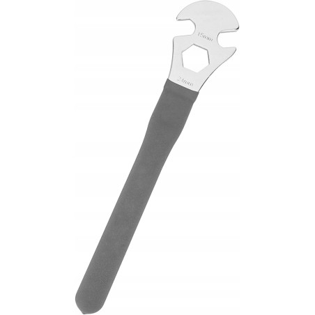 QKURT Klucz do pedałów rowerowych długi uchwyt 310 mm dwa otwory 15 i 24mm