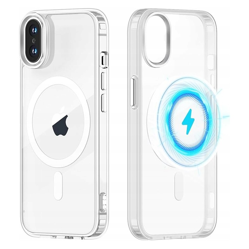 Etui magnetyczne Yoedge Clear do iPhone'a X/XS z wbudowanymi magnesami