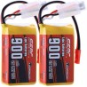 SUNPADOW 7,4 V 2S akumulator Lipo 25C 900 mAh z wtyczką JST do samolotów RC