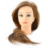Głowa manekina z włosami do ćwiczeń fryzjerskich kolor ciemny blond