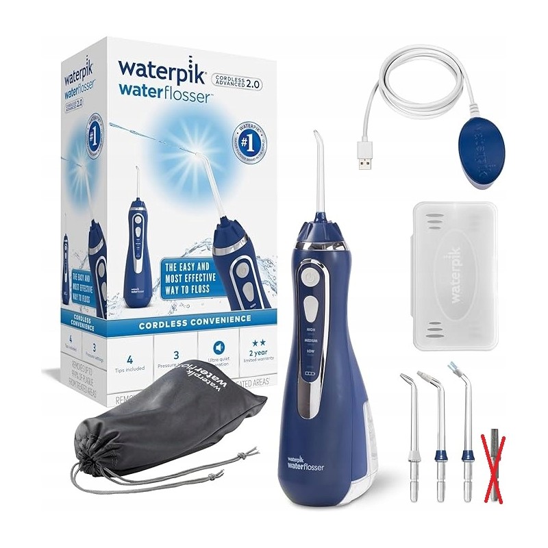 Irygator Waterpik Bezprzewodowy Cordless Advanced 3 Ustawienia Ciśnienia
