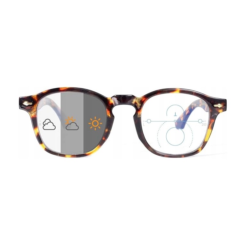 Okulary do czytania OKH fotochromowe z blokadą niebieskiego światła +2,5