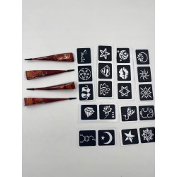 Opakowanie 4sztuk henny brązowa bez amoniaku przyjazna dla skóry bezpieczna