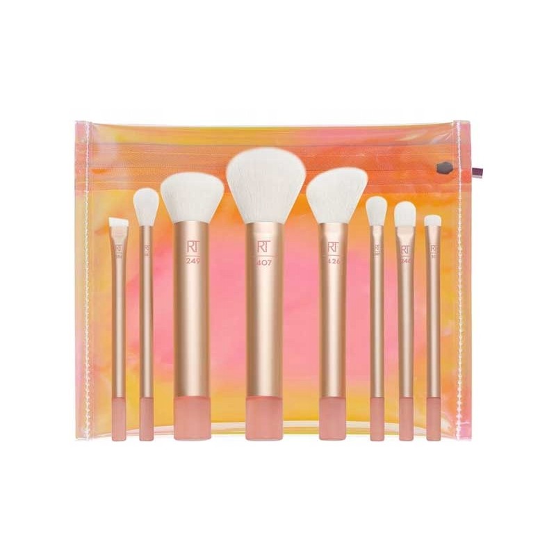 REAL TECHNIQUES The Wanderer zestaw pędzli do makijażu 8 pędzli z torbą