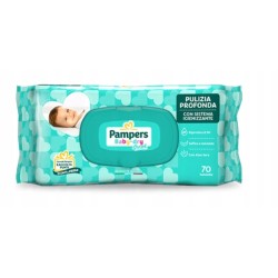 PAMPERS BABY DRY chusteczki nawilżające dla niemowląt PH 70 sztuk aloes
