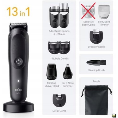 BRAUN SERIES 5 AIO5565 TRYMER MASZYNKA ZESTAW 13W1 DO WŁOSÓW BRODY OPIS