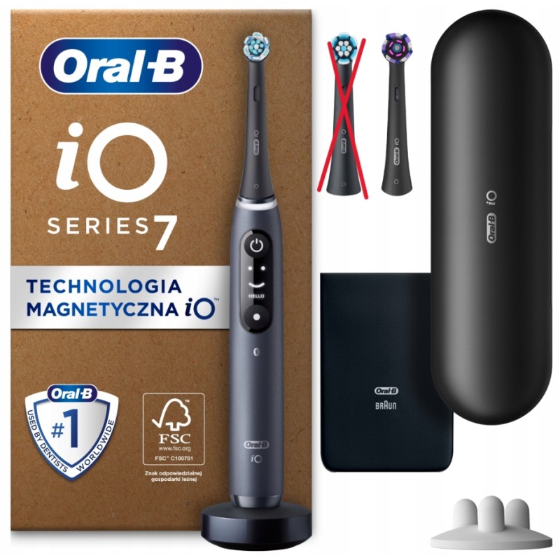 USZKODZONA ORAL-B iO Series 7N Szczoteczka Magnetyczna Czarna OPIS
