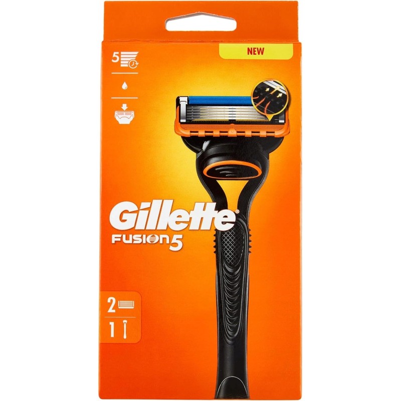Golarka męska Gillette Fusion5 rączka i 2 wkłady z 5 precyzyjnymi ostrzami Golarka męska Gillette Fusion5 rączka i 2 wkłady z 5 precyzyjnymi ostrzami