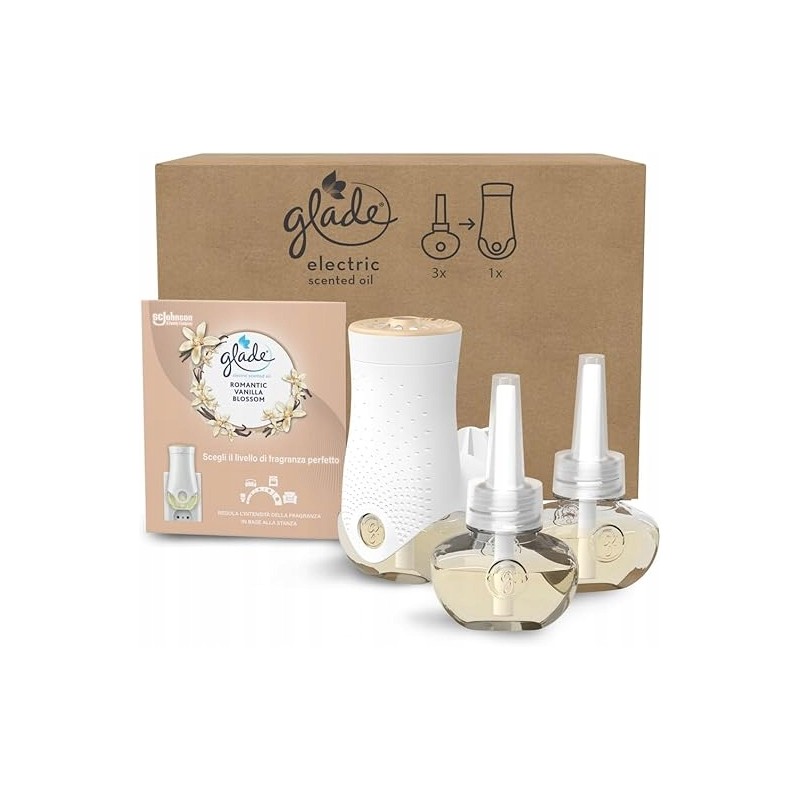 Elektryczny odświeżacz powietrza z olejkami eterycznymi o zapachu wanilii