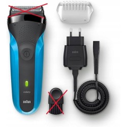 Outlet Golarka Męska BRAUN Series 3 310s niebieska Wet & Dry OPIS