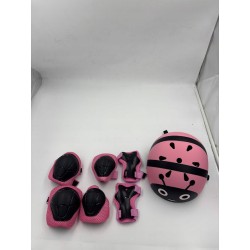 LZDMY Kask rowerowy dla dzieci rozmiar 50 cm-54 cm regulowany + ochraniacze