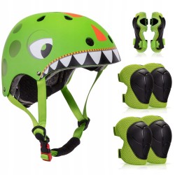 LZDMY Kask rowerowy dla dzieci rozmiar 50 cm-54 cm regulowany + ochraniacze