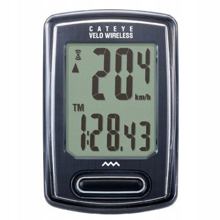 Licznik rowerowy bezprzewodowy CatEye VELO WIRELESS CC-VT230W czarny OPIS