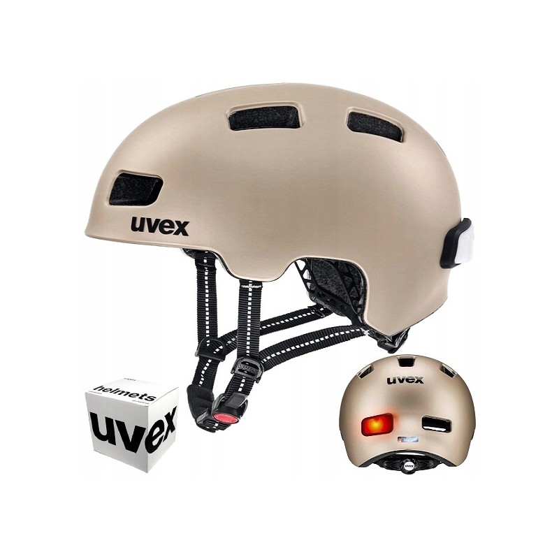 Kask miejski rowerowy UVEX CITY 4 58-61cm soft gold mat
