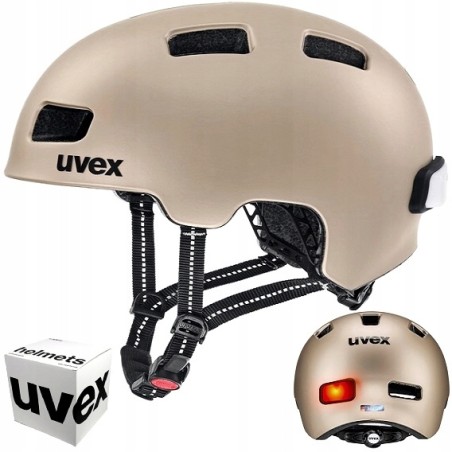 Kask miejski rowerowy UVEX CITY 4 58-61cm soft gold mat