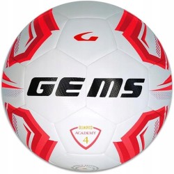 GEMS UN07-0312 Olimpico Academy piłka nożna biało-czerwona rozmiar 4 OPIS