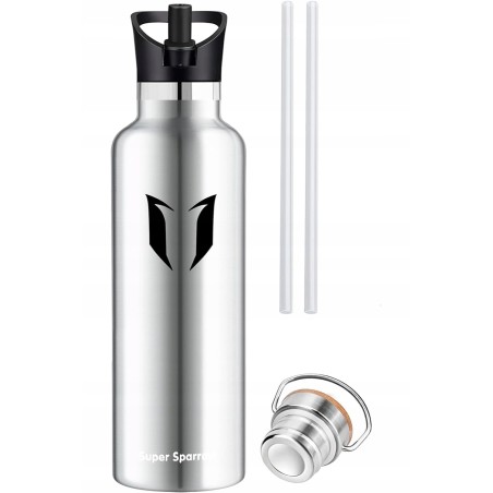 Outlet Super Sparrow Butelka na wodę ze stali nierdzewnej 620 ml OPIS