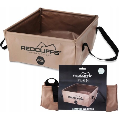 Tool & Tree składana miska do mycia naczyń na zewnątrz brązowa 20 litrów