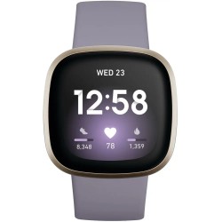 USZKODZONY Smartwatch Fitbit Versa 3 złoty Bluetooth pulsometr krokomierz