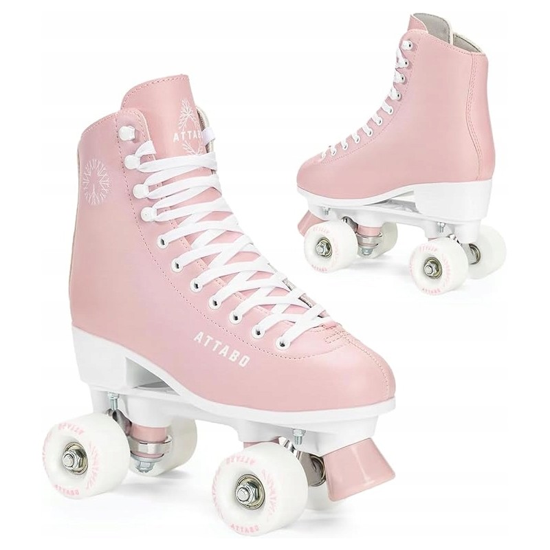 Outlet ATTABO Damskie wrotki Serena rozmiar 41 różowe z kołami 82A OPIS