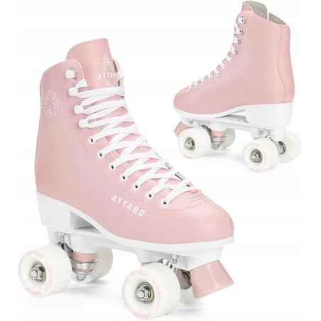 Outlet ATTABO Damskie wrotki Serena rozmiar 41 różowe z kołami 82A OPIS