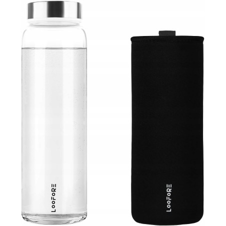 Szklana butelka na wodę LOOFORE 1 l wolna od BPA odporność na wysokie temp