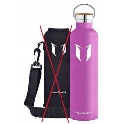 Outlet Super sparrow butelka na wodę fioletowa 1L ze stali nierdzewnej OPIS