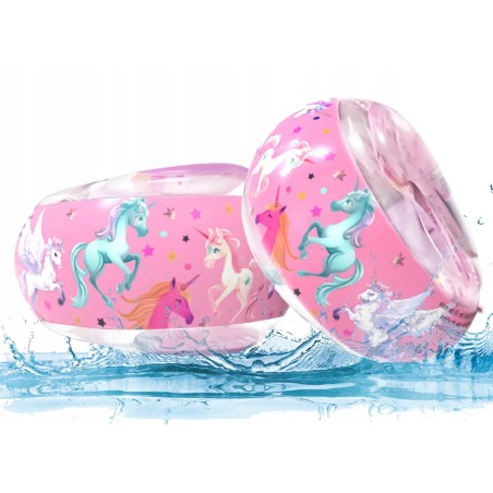 Betensh Skrzydełka do pływania na basen dla dzieci różowe jednorożce OPIS
