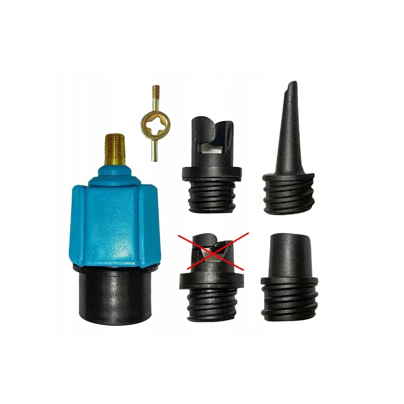 Outlet Końcówka do pompki powietrza z 4 dyszami adapter do pomp SUP OPIS Outlet Końcówka do pompki powietrza z 4 dyszami adapter do pomp SUP OPIS