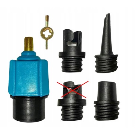 Outlet Końcówka do pompki powietrza z 4 dyszami adapter do pomp SUP OPIS