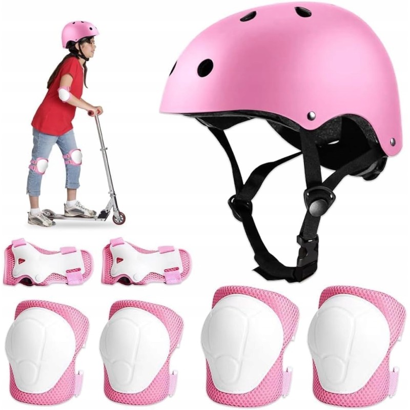 Outlet Udbrud Zestaw ochronny dziecięcy kask lekki r. S + ochraniacze