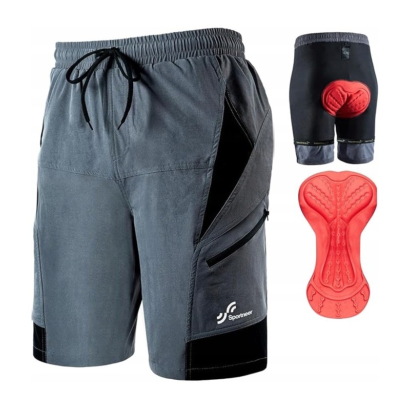 Outlet Męskie spodenki kolarskie Sportneer r. XL wodoodporne praktyczne