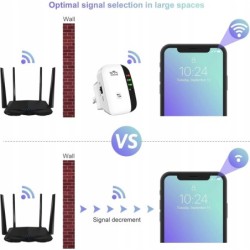 Wzmacniacz WLAN, przedłużacz WiFi 2,4 GHz z trybem repeater