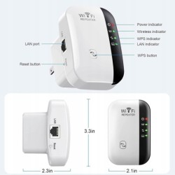 Wzmacniacz WLAN, przedłużacz WiFi 2,4 GHz z trybem repeater