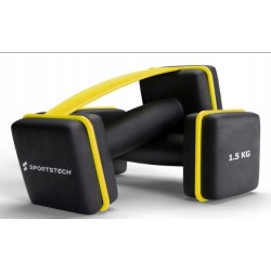 Outlet Sportstech zestaw 2 hantli z uchwytem 1.5 kg praktyczne wytrzymałe