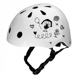 Outlet Kask Dziecięcy Rower Hulajnoga MoMi Mimi Biały Matowy 47-58 cm