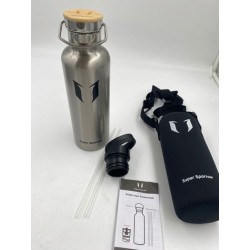 Super Sparrow Butelka na wodę ze stali nierdzewnej 750 ml bez BPA ze słomką