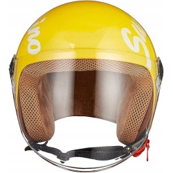 Kask dziecięcy L4731 FREEUP r.48-55cm zółty dinozaur z wizjerem ABS lekki