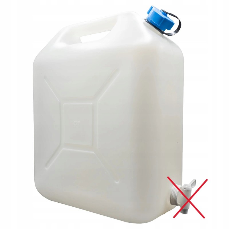 Outlet Pojemnik na wodę kanister o pojemności 10L z kranem 29x14x35cm OPIS Outlet Pojemnik na wodę kanister o pojemności 10L z kranem 29x14x35cm OPIS