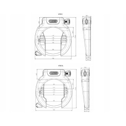 Outlet Zabezpieczenie rowerowe blokada koła Abus Pro Amparo 4750SL R BK