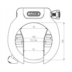 Outlet Zabezpieczenie rowerowe blokada koła Abus Pro Amparo 4750SL R BK