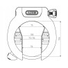 Outlet Zabezpieczenie rowerowe blokada koła Abus Pro Amparo 4750SL R BK