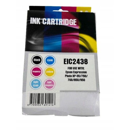 Outlet Zestaw tuszy EIC2438 do Epson Expression Photo XP-55/750/760/850/950