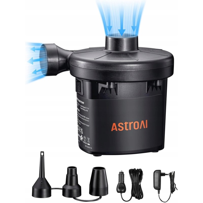Outlet AstroAI B211 Elektryczna pompa powietrza do materacy moc 60W DC 12V Outlet AstroAI B211 Elektryczna pompa powietrza do materacy moc 60W DC 12V