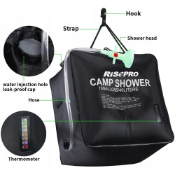 Outlet Risepro prysznic solarny 40L zaawansowana głowica prysznicowa PCV