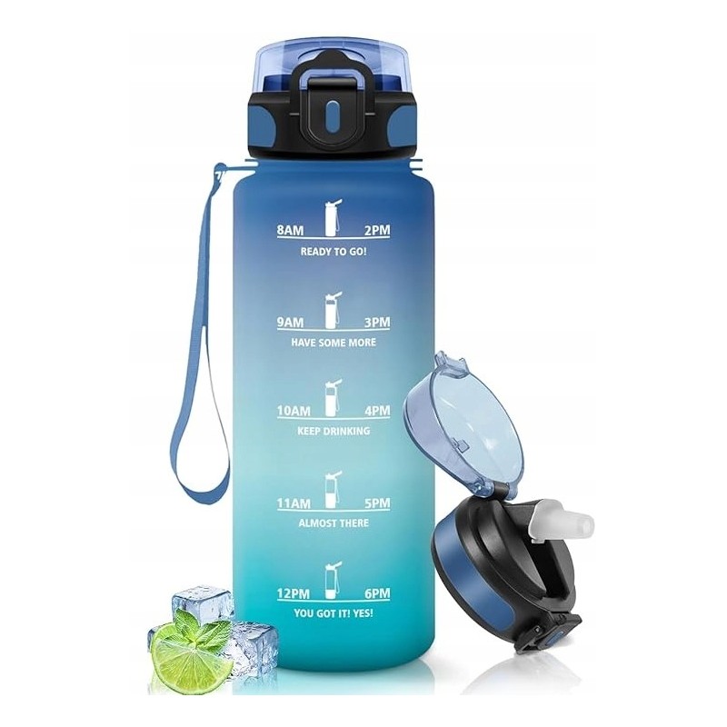 Butelka na napoję Motswedi 1500 ml bez BPA ze słomką szczelna motywacyjna Butelka na napoję Motswedi 1500 ml bez BPA ze słomką szczelna motywacyjna