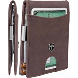 Portfel męski TRAVANDO z klipsem na pieniądze RIO składany na pół OPIS