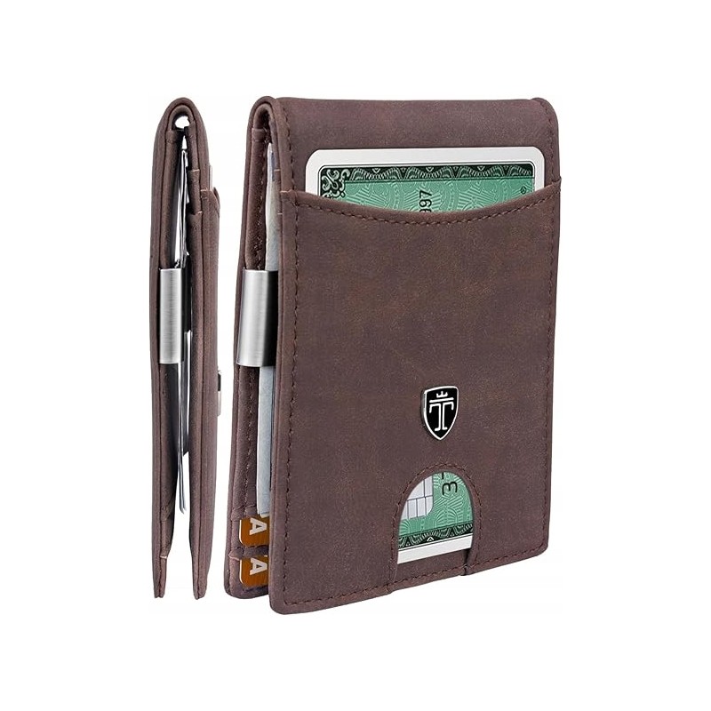 Portfel męski TRAVANDO z klipsem na pieniądze RIO składany na pół OPIS