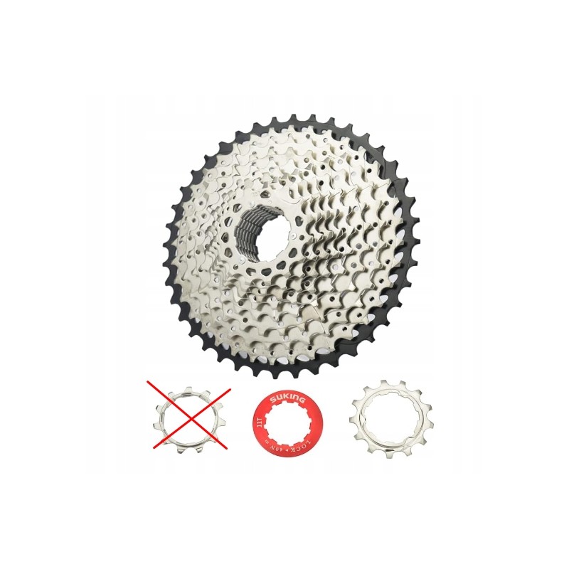 Kaseta CYSKY 11-biegowa 11-40T lekka do napędów Sram/ Sunrace / Shimano