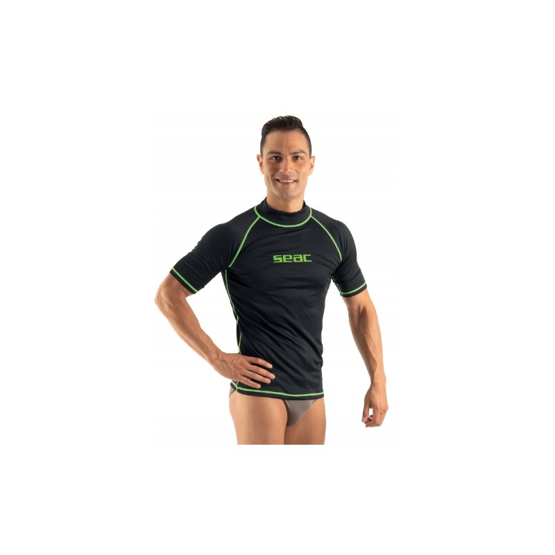 Outlet Koszulka ochrona przed UV męska rash guard SEAC T-SUN czarna XL